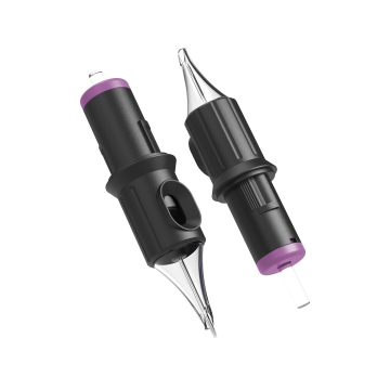 Æske med 20 Ghost Black Needle Cartridges - Power Liner Long Taper