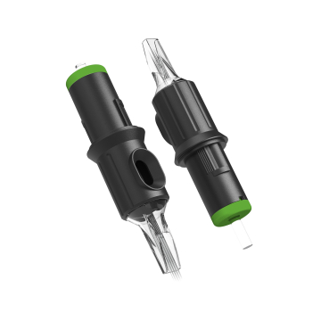 Æske med 20 Ghost Black Needle Cartridges - Soft Edge Magnum Bugpin Medium Taper