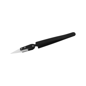 Sort buet smykkepincet med keramisk spids - Aces Supply