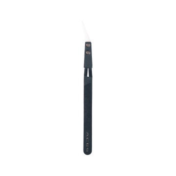 Sort vinklet smykkepincet med keramisk spids - Aces Supply