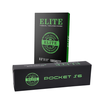 Elite Pocket S6 USB Termisk Printer & Æske med 100 Elite Termisk Overførselspapir (8.5" x 11")