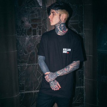 Killer Ink fra Hobo Jack - Sid the Skull Blok T-shirt - sort