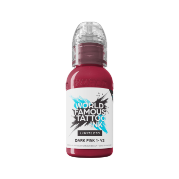 World Famous Limitless tatoveringsblæk - Mørk pink 1 v2 30 ml