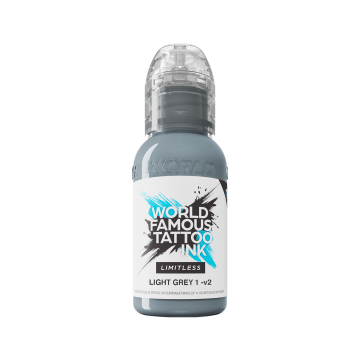World Famous Limitless tatoveringsblæk - Light Grey 1 v2 30 ml