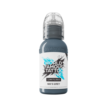 World Famous Limitless Tatoveringsblæk - Nik's Grey 30 ml