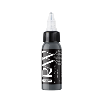 Raw Pigments Platinum - Metal Grey Dark Tatoveringsblæk - 30ml