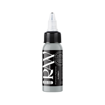 Raw Pigments Platinum - Metal Gray Extra Light Tatoveringsblæk - 30ml