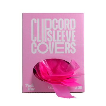 Æske med 250 Killer Ink lyserød Line Tattoo Clip Cord överdrag