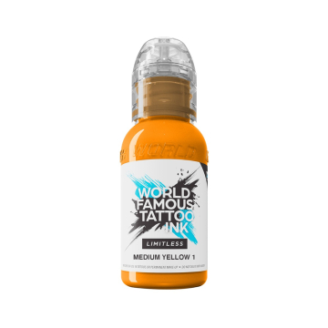 World Famous Limitless tatoveringsblæk - Medium Yellow 1 30 ml