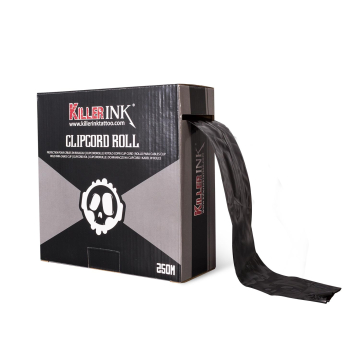 Killer Ink Sort Line Clip Cord Sleeve - 250m rulle Uncut