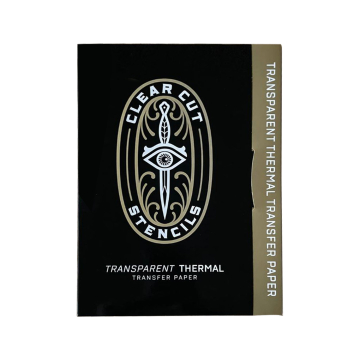 Pakke med 25 Clear Cut Stencils - Transparent A4 termisk papir (8.5" x 11")