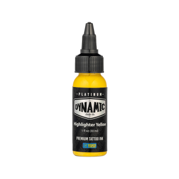 Platinum by Dynamic Tatoveringsblæk - Highlighter Yellow 30 ml