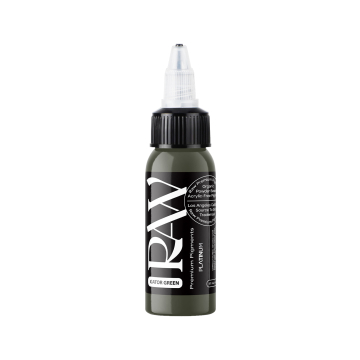Raw Pigments Platinum - Gator Green Tatoveringsblæk - 30ml
