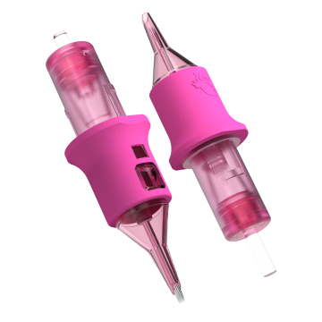 Box of 20 Ghost Pink Needle Cartridges - Round Liner Long Taper