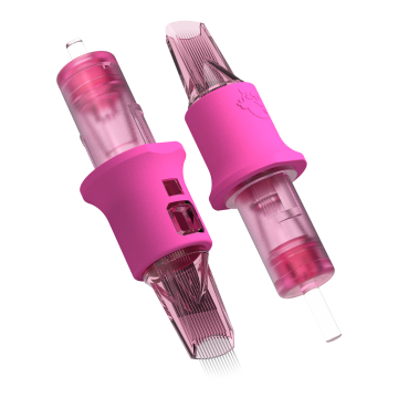 Box of 20 Ghost Pink Needle Cartridges - Soft Edge Bugpin Magnum Long Taper