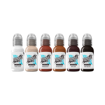 World Famous Limitless tatoveringsblæk - Michele Turco portrætsæt - 6 x 30 ml