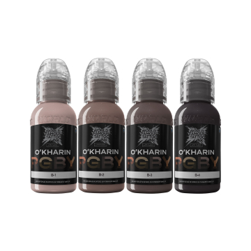 World Famous Limitless tatoveringsblæk - Sasha O'Kharin RGBY Blue Set - 4x 30 ml
