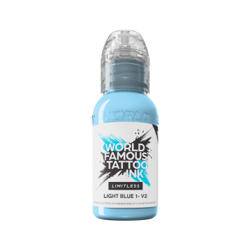World Famous Limitless tatoveringsblæk - Lyseblå 1 v2 30 ml