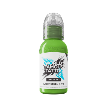 World Famous Limitless tatoveringsblæk - Lysegrøn 1 v2 30 ml