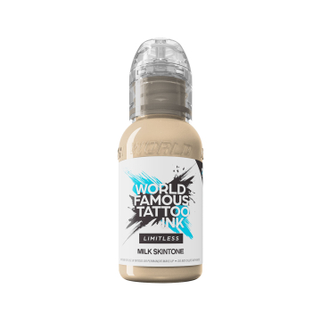 World Famous Limitless tatoveringsblæk - Mælk hudfarve 30 ml