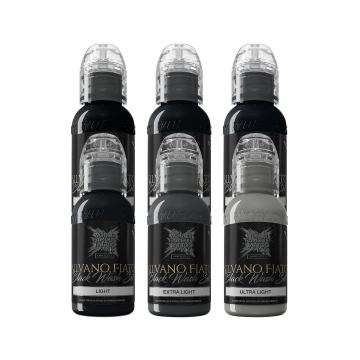 World Famous Limitless Tatoveringsblæk - Silvano Fiato Blackwash Set - 6x 30 ml
