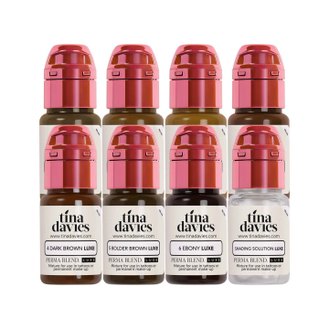 Perma Blend Luxe PMU Blæk - Tina Davies I Love Ink Eyebrow Collection - 8x 15 ml