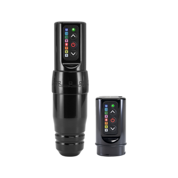 Microbeau Spektra Flux S tatoveringsmaskine med ekstra Powerbolt - Stealth