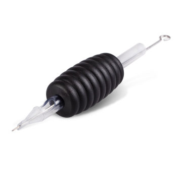 Pakke med 20 stk. Killer Ink engangsgreb / Tip 25mm Diamondtubes færdigpakket med Precision 0.35 mm rund Shadernål