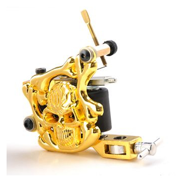 Guld Skull Liner / Shader tatoveringsmaskine