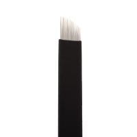 Æske med 25 Jenn Boyd Ink - Brow Slayer microblades/microblading nåler - 15.16 Ultra Fine Curved Slant