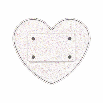 Ghost Heart Glitter Bakketop (Kun bakke)
