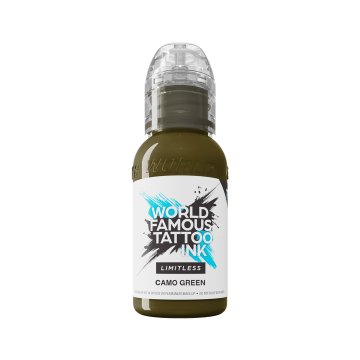 World Famous Limitless tatoveringsblæk - Camo grøn 30 ml