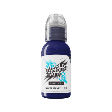 World Famous Limitless tatoveringsblæk - Mørk violet 1 v2 30 ml