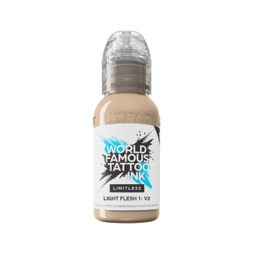 World Famous Limitless tatoveringsblæk - Lys Flesh 1 v2 30 ml