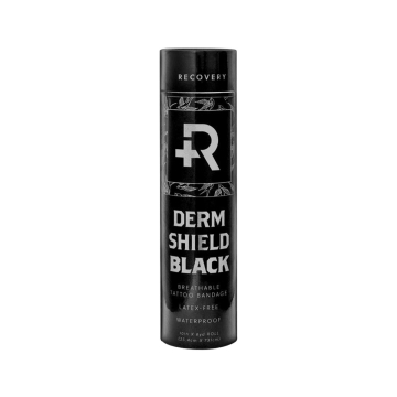 Recovery Derm Shield Beskyttende tatoveringsfilm - 25 cm x 7,3 m - Sort