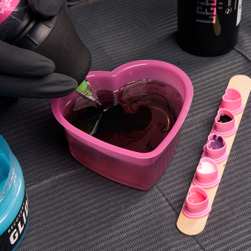 Saferly Hjerteformede skyllekopper i lyserød - 150ml