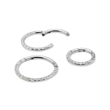 Tilum gebogener Clicker mit Schmucksteinen