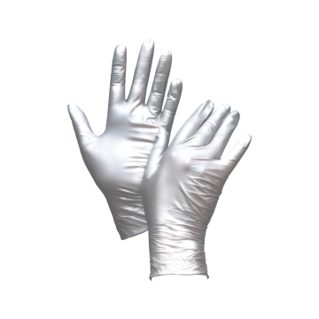 Box of 100 Uniglove Fancy Gloves Nitrile Silver