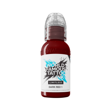World Famous Limitless tatoveringsblæk - Dark Red 1 30 ml