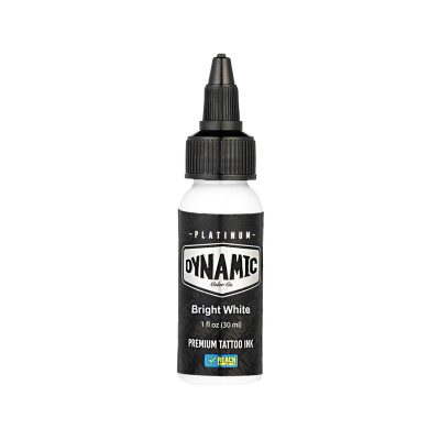 Platinum by Dynamic Tatoveringsblæk - Bright White 30 ml