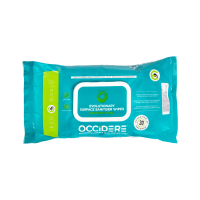 Eco World Non-Alcohol Surface Sanitiser Wipes - pakke med 80 stk.