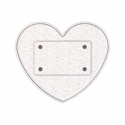 Ghost Heart Glitter Bakketop (Kun bakke)