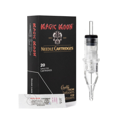 Æske med 20 Magic Moon patroner 0,25 mm Rund Liner lange koniske