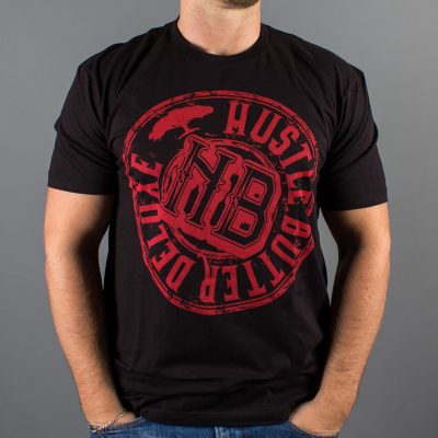 Luxury Hustle Wear T-Shirt Hustle Butter Deluxe i sort/rød
