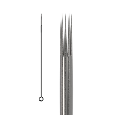 Pakke med 50 stk. KWADRON nåle 0.35 mm LONG TAPER BUGPIN TEXTURED - round Shader