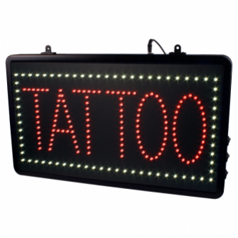 Tattoo Parlour LED-lysskilt. Kan hænge