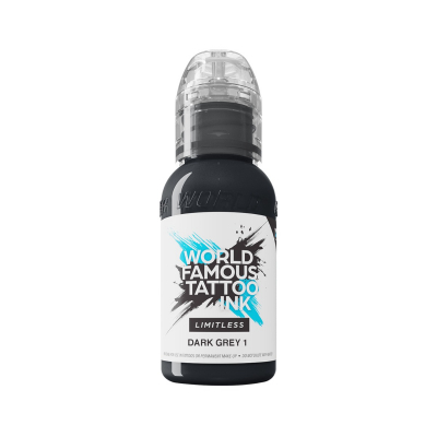 World Famous Limitless tatoveringsblæk - Dark Grey 1 30 ml