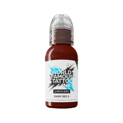 World Famous Limitless tatoveringsblæk - Dark Red 2 30ml
