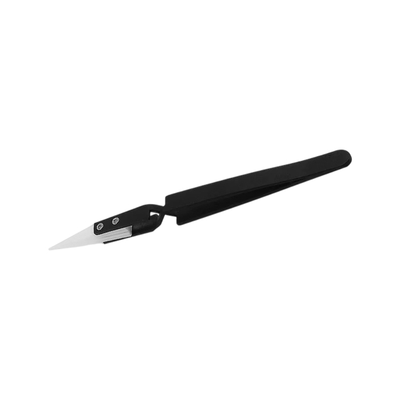 Sort buet smykkepincet med keramisk spids - Aces Supply