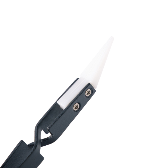 Sort vinklet smykkepincet med keramisk spids - Aces Supply